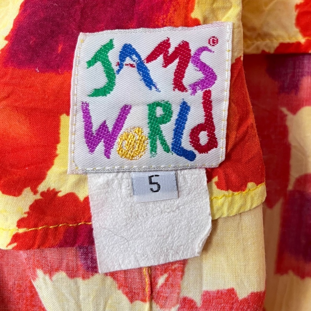 Jams World Vintage Shift Dress size 5 Colorful Print Sleeveless Fitted Summer - Picture 7 of 11